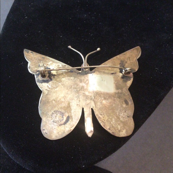 Vintage Silver Ornate Butterfly Brooch - Picture 3 of 4